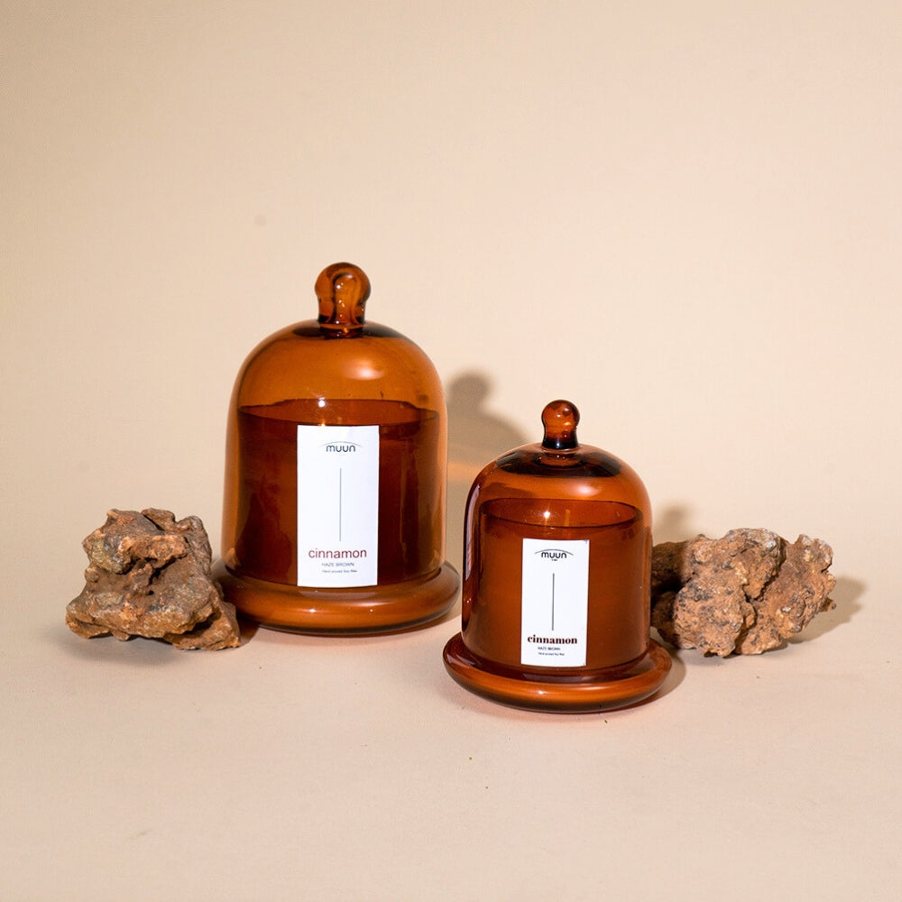 Haze Brown Glass Dome Candles