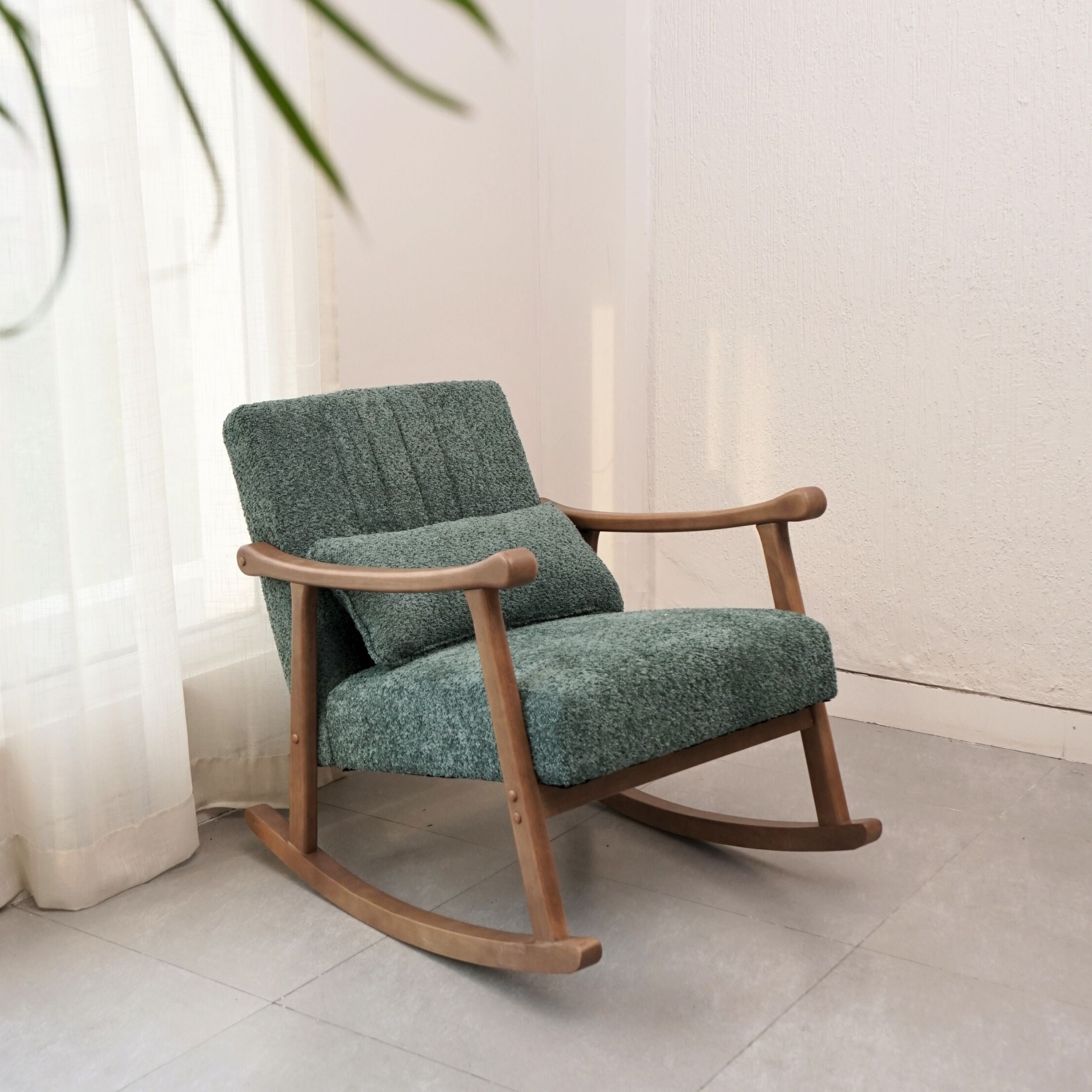Astra Bouclé Rocking Chair Green