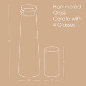 Hammered Glass Carafe