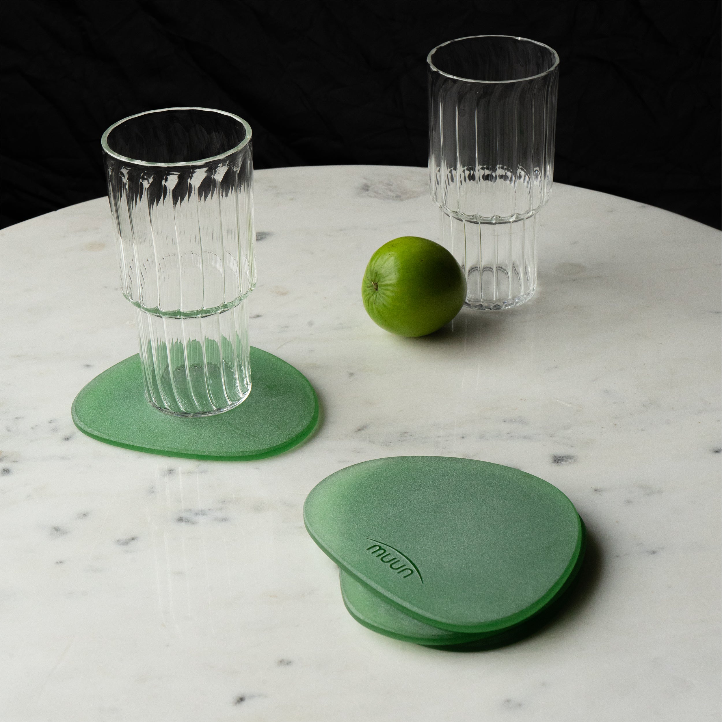 Frosted Glass Coasters Set of 4