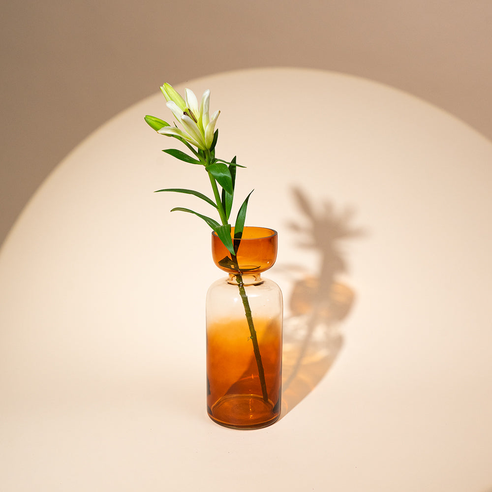 Haze Brown Glass Vase
