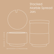 Stacked Marble Spread Jars