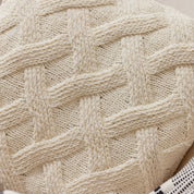 Knitted Soft White Cushion Cover