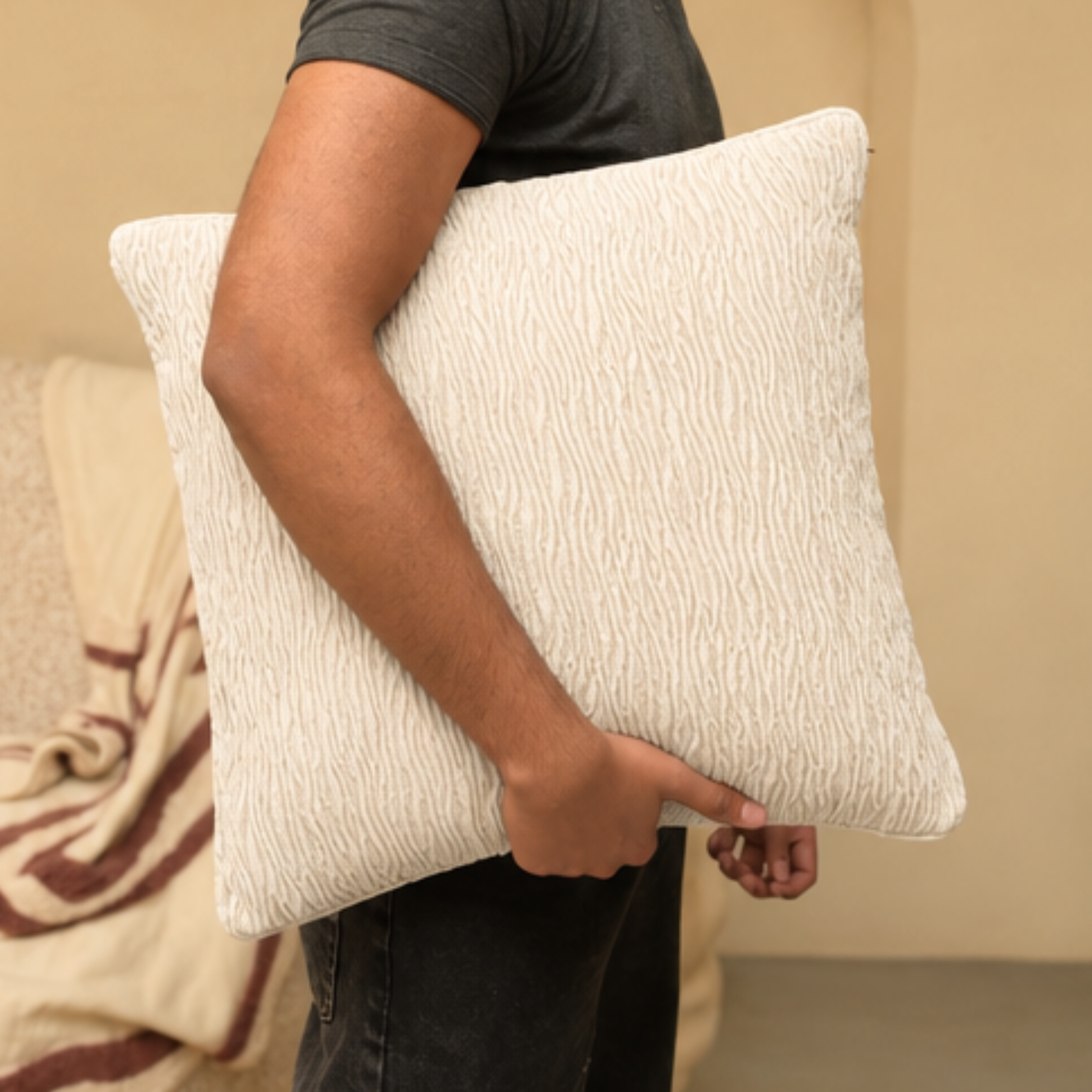 Ripple Jacquard Cushion Cover