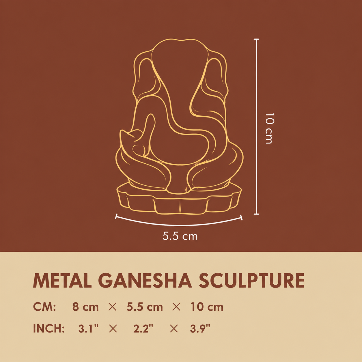 Metal Ganesha Sculpture