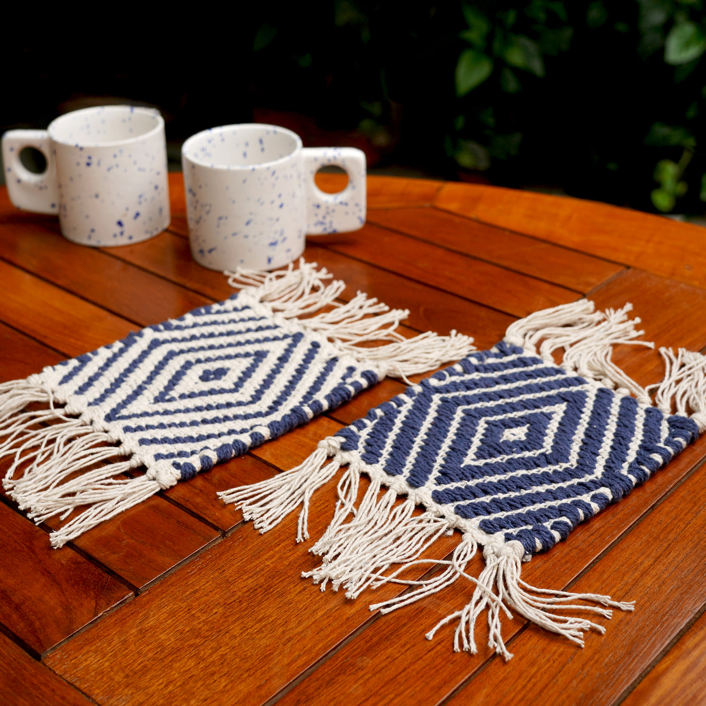 Handwoven Reversible Mug Rug