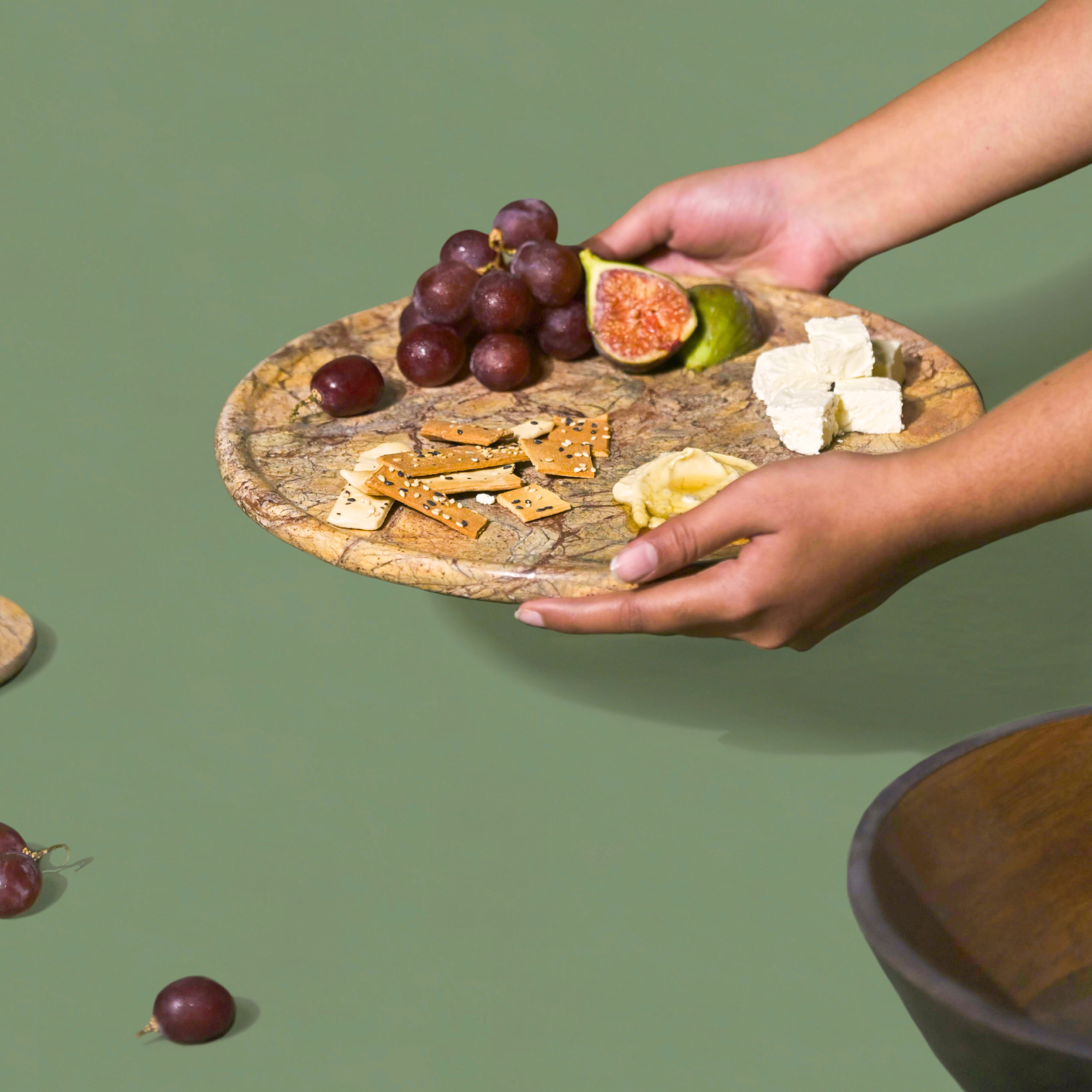 Strata Marble Lazy Susan Platter