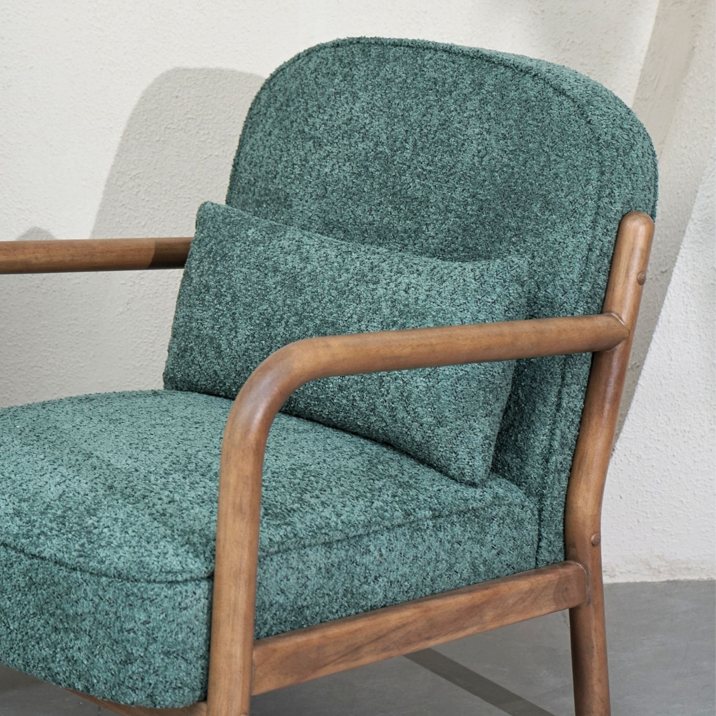 Elara Bouclé Armchair - Green