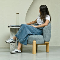 Eloise Chenille Chair - Grey
