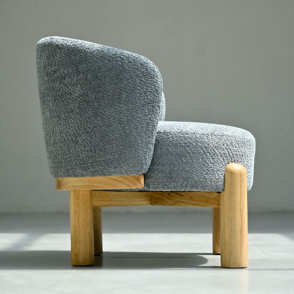 Eloise Chenille Chair - Grey