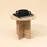 Norge Marble Table - Travertine