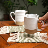 Handwoven Reversible Mug Rug