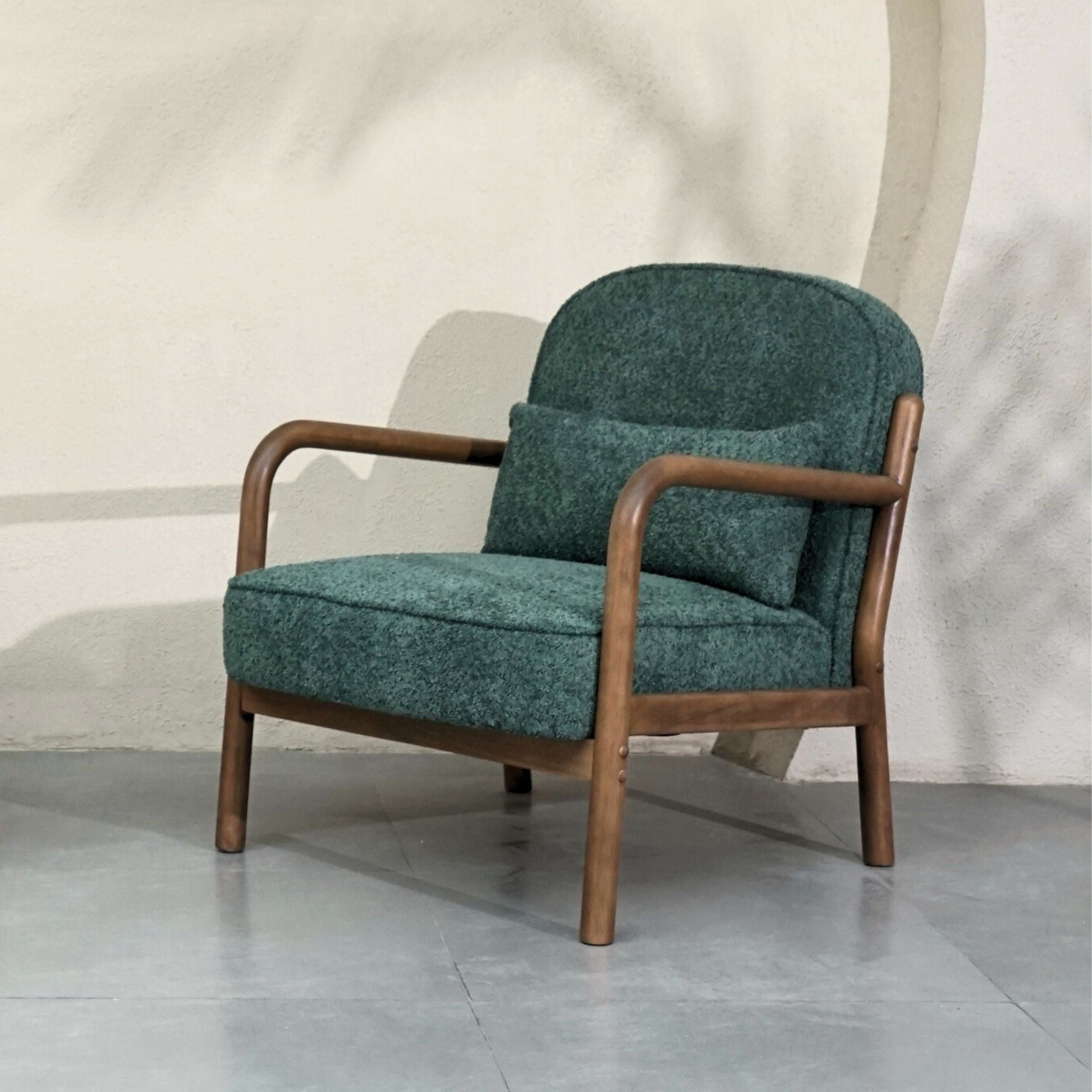 Elara Bouclé Armchair - Green