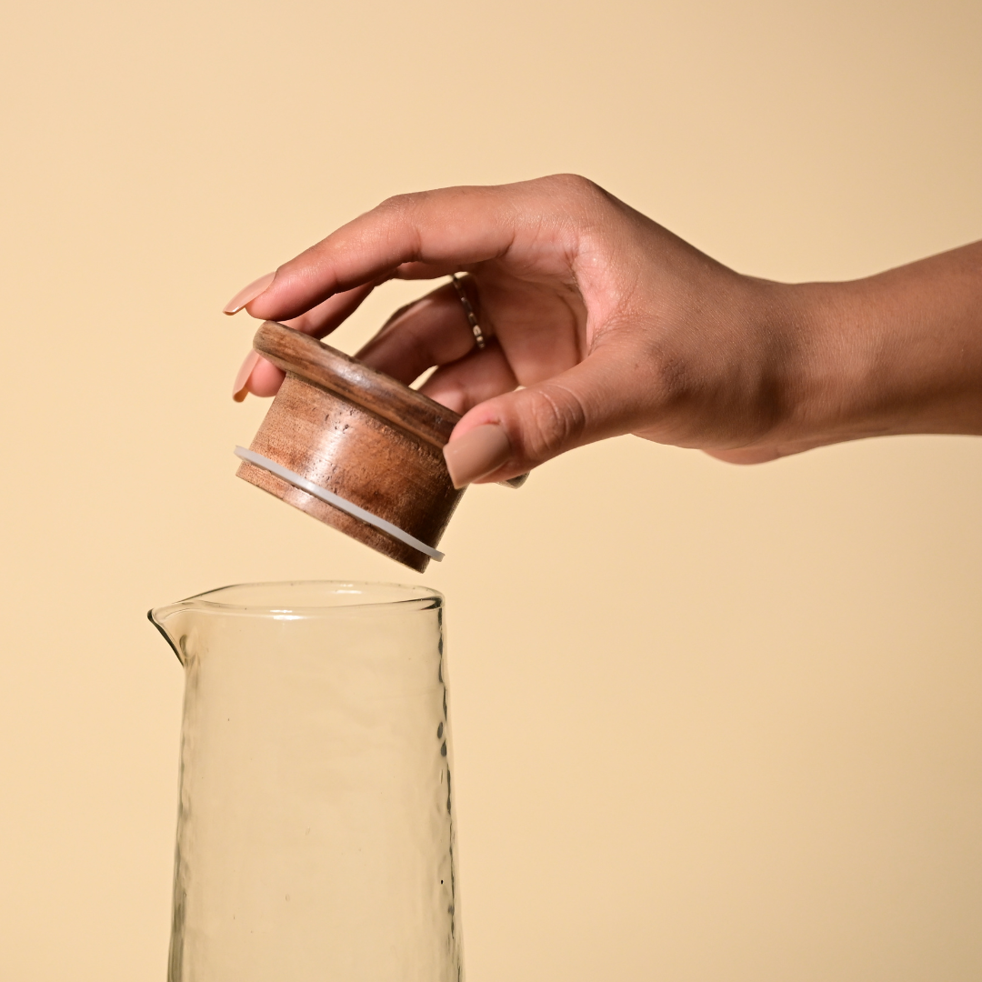 Hammered Glass Carafe Lid