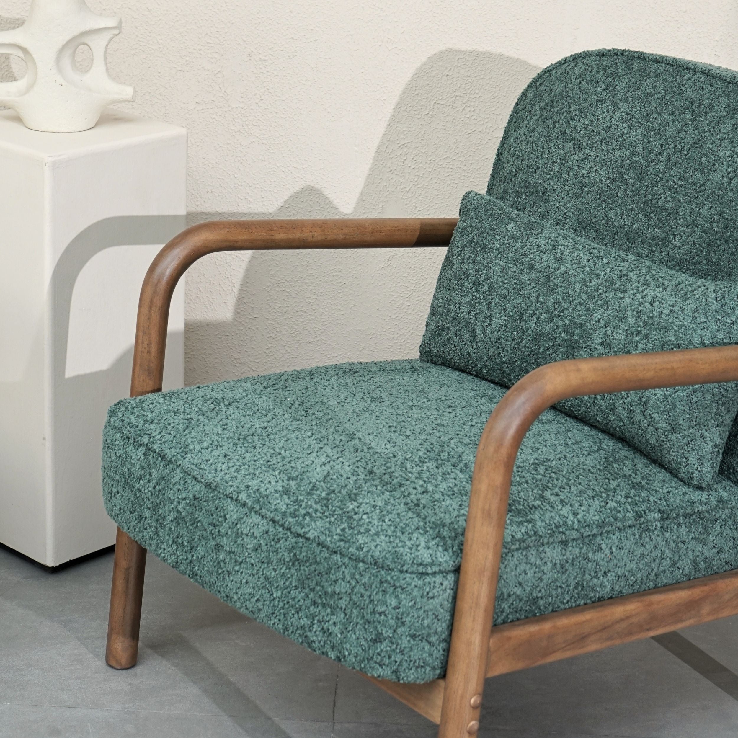 Elara Bouclé Armchair - Green