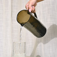 Brown Textured Glass Pitcher