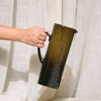 Brown Textured Glass Pitcher