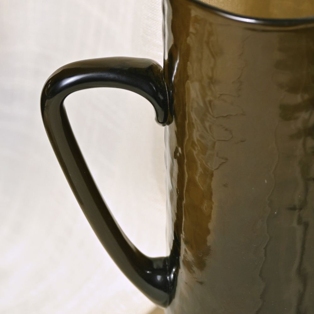 Brown Textured Glass Pitcher