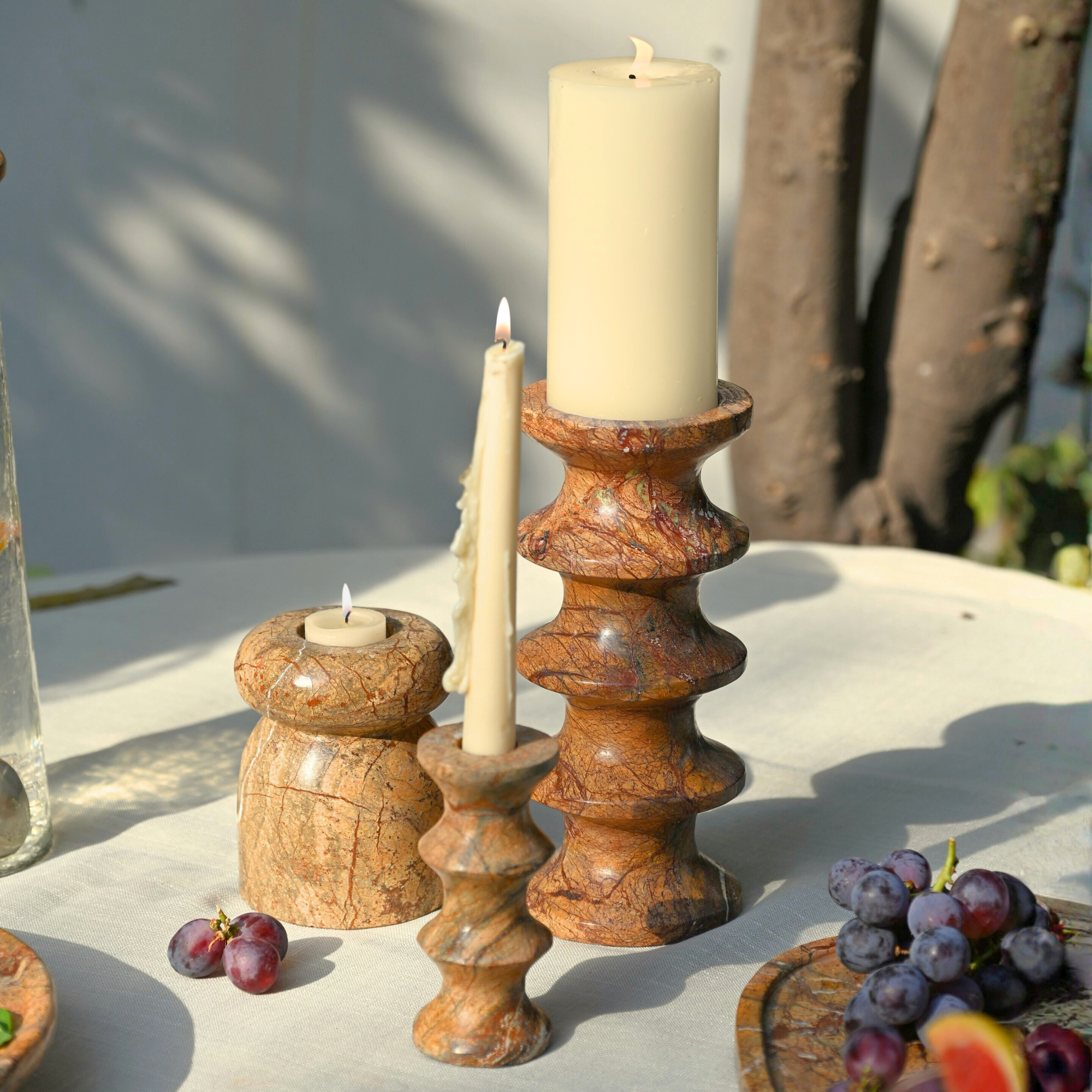 Astra Marble Tealight Candle Holder