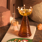 Tall Diya Gift Set - Tall Diya and Ringing bell