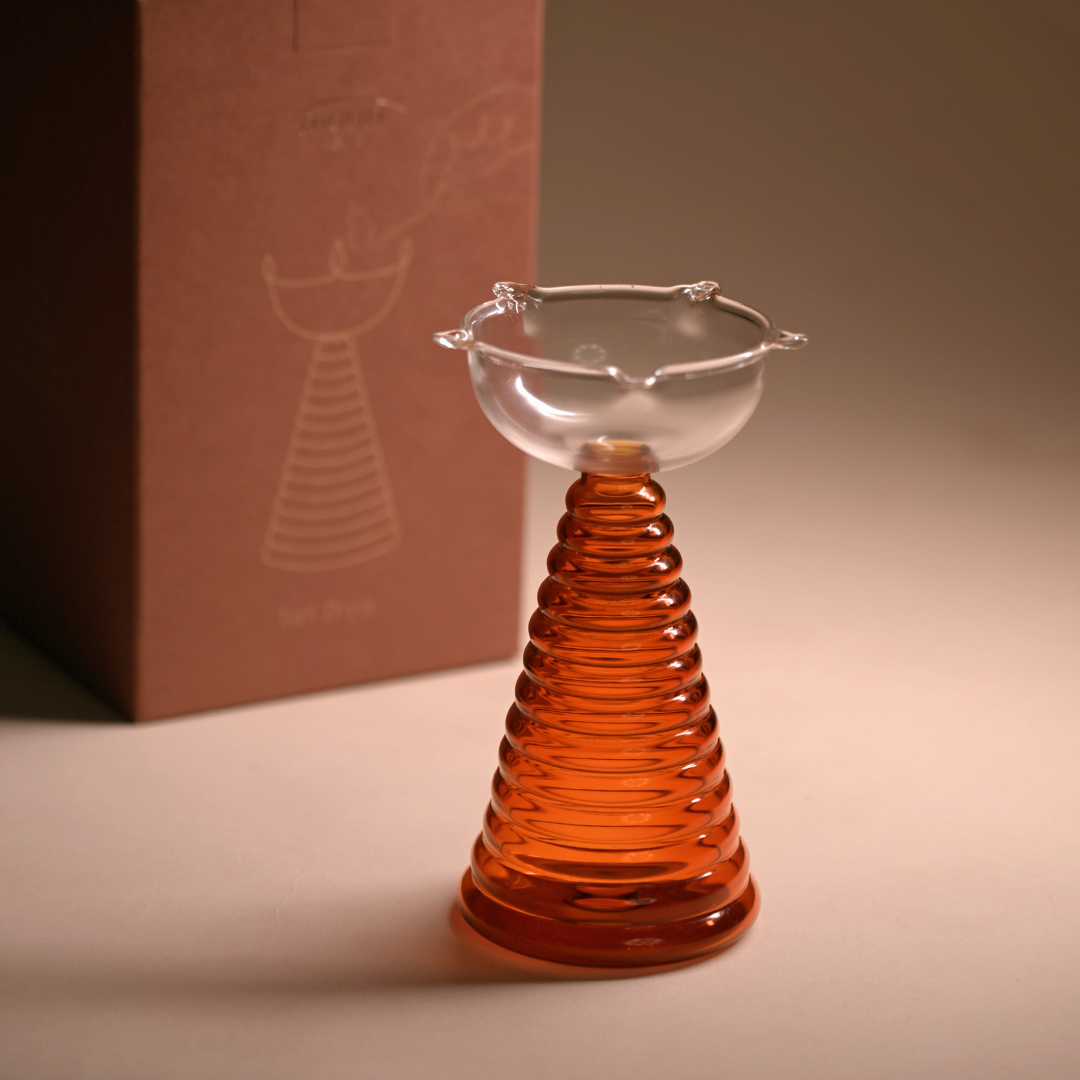 Muun Tall Glass Diya