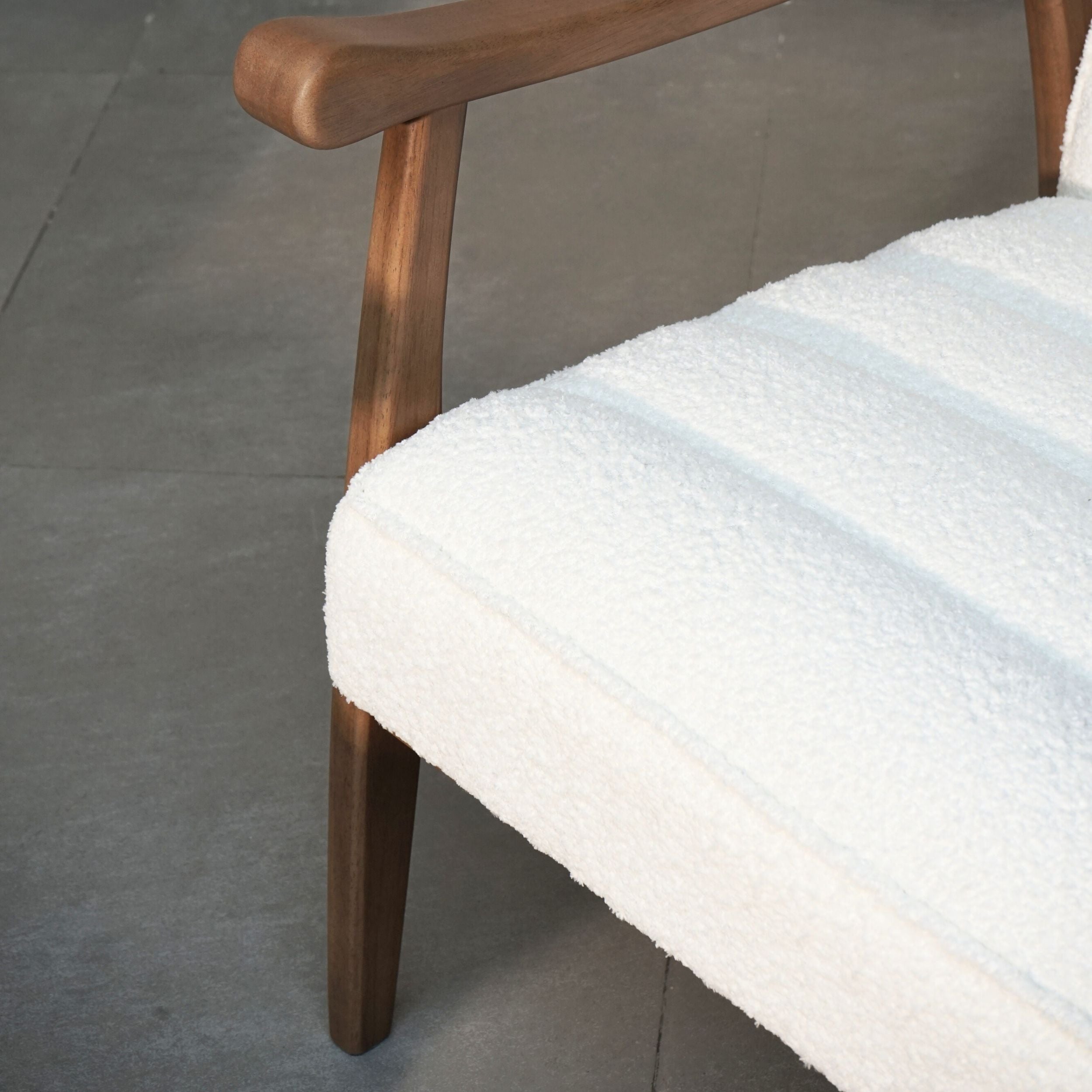 Rhea Bouclé Armchair - White
