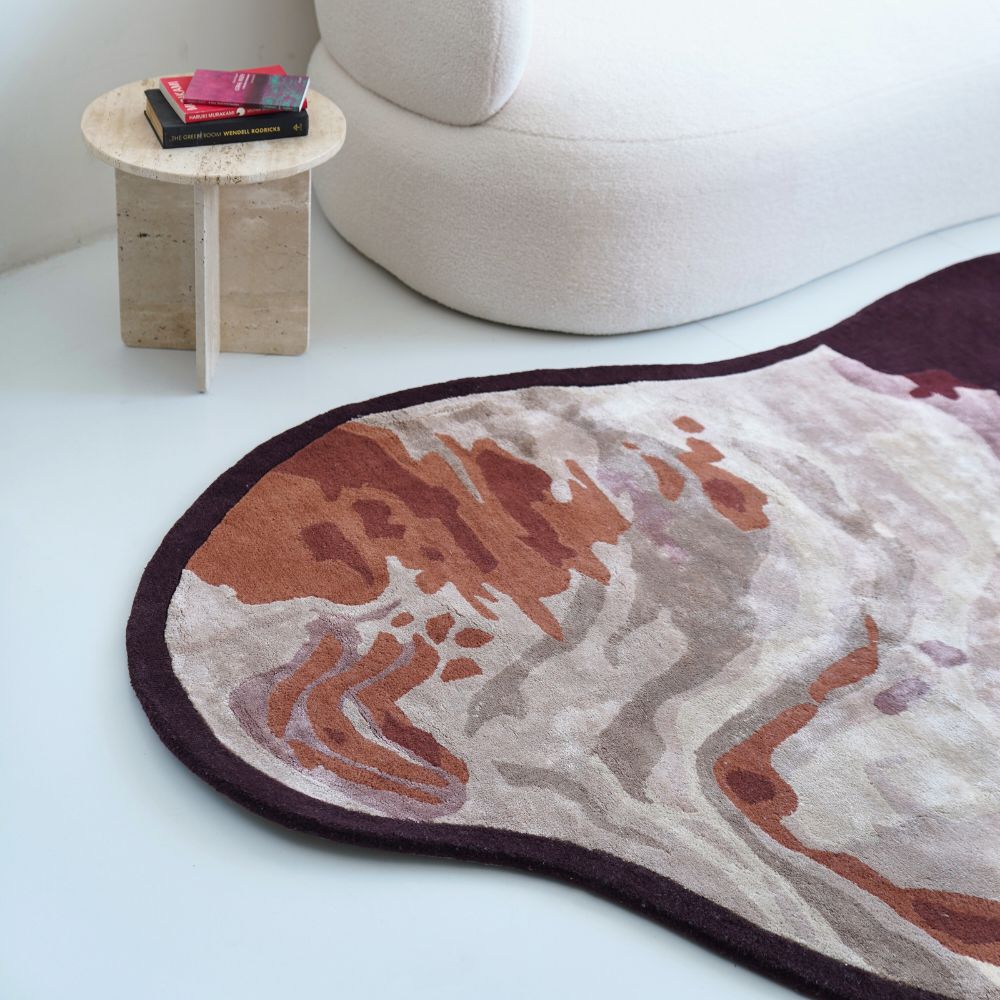 Elevate Your Space with Rich Hues of Wine Whisper Rug - Muun Home