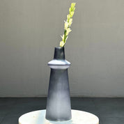 Ridge Frosted Glass Vase