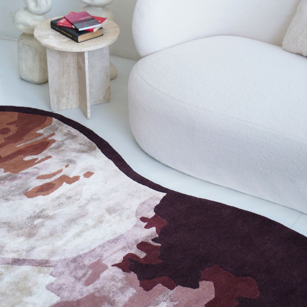 Elevate Your Space with Rich Hues of Wine Whisper Rug - Muun Home