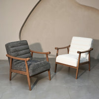 Rhea Bouclé Armchair - Grey
