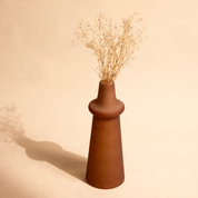 Ridge Frosted Glass Vase