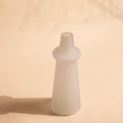 Ridge Frosted Glass Vase