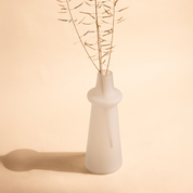 Ridge Frosted Glass Vase