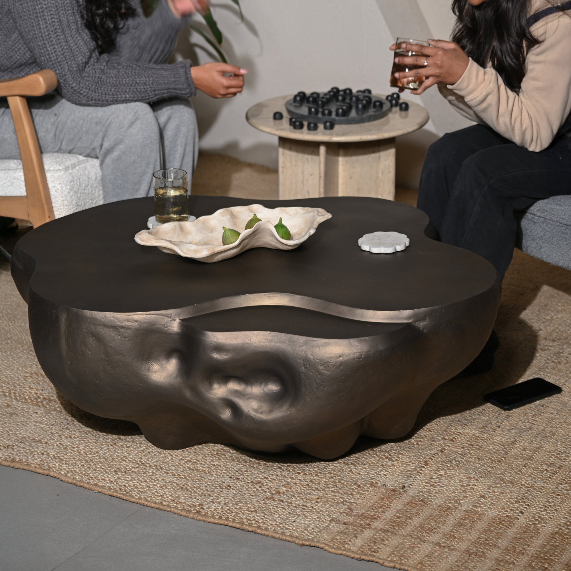 Bronze Gold Yama Organic Table – Muun Home