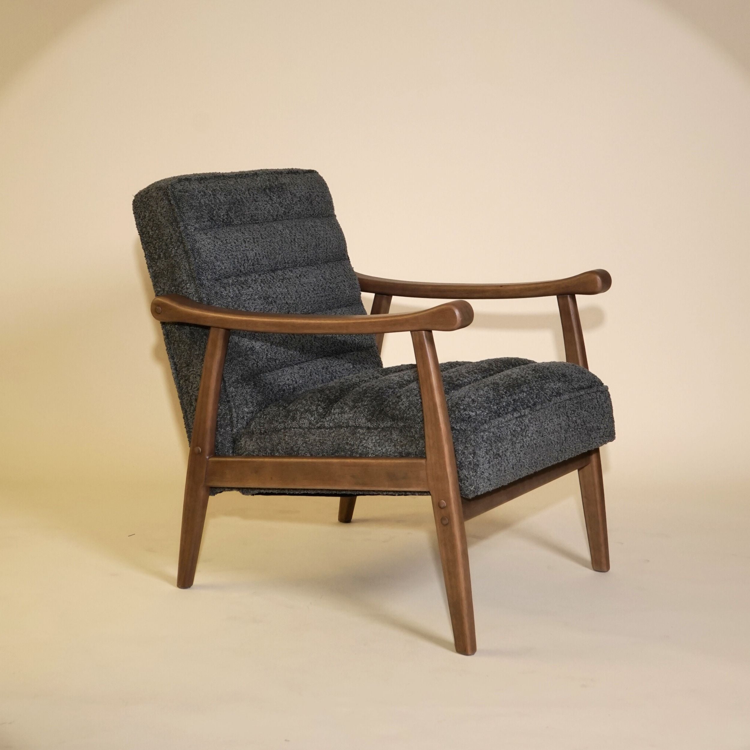 Rhea Bouclé Armchair - Grey
