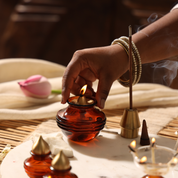 Muun Gift Box - Short Diya + Glass Bell + Kalash Collection