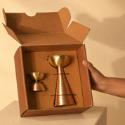 Muun Brass Diya Pair Gift Set - Tall & Short Diyas