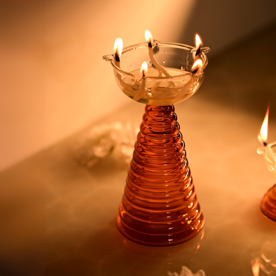 Muun Gift Box - Tall Diya + Glass Bell + Kalash Collection
