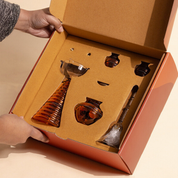 Muun Gift Box - Tall Diya + Glass Bell + Kalash Collection