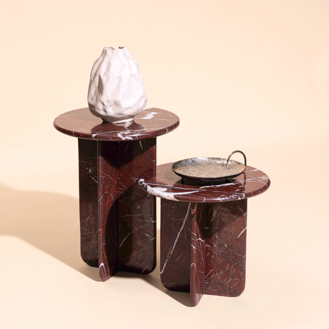 Norge Marble Table - Rosso