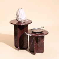 Norge Marble Table - Rosso