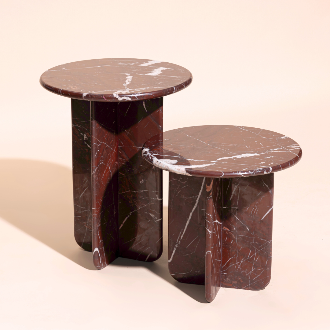 Norge Marble Table - Rosso