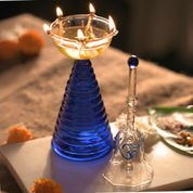 Tall Diya Gift Set - Tall Diya and Ringing bell
