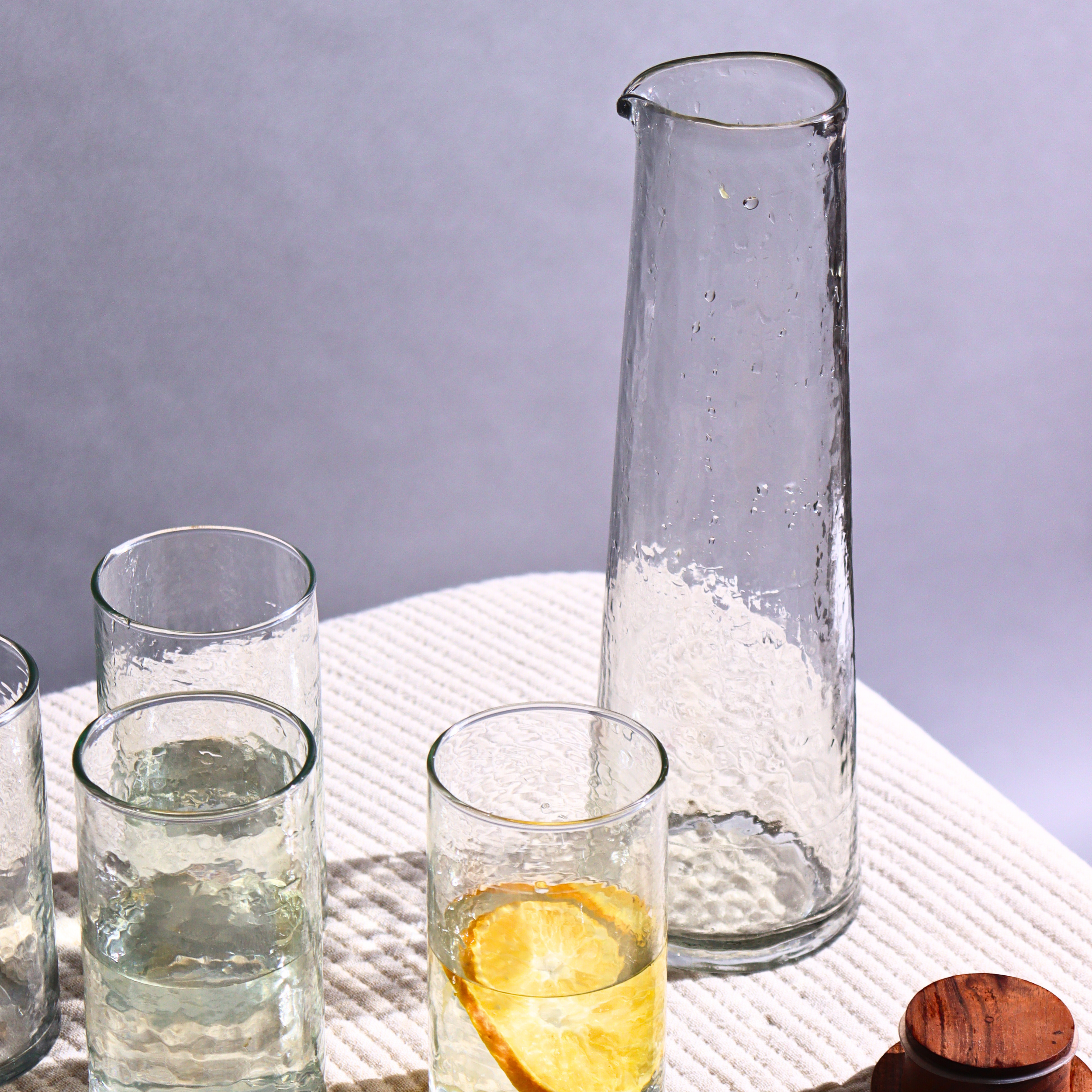 Hammered Glass Carafe