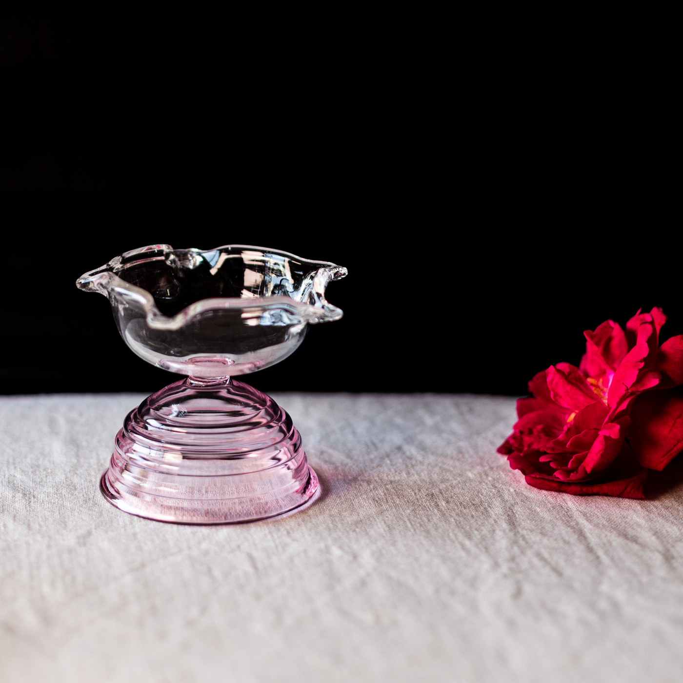 Pink Short Glass Diya