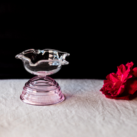 Pink Short Glass Diya