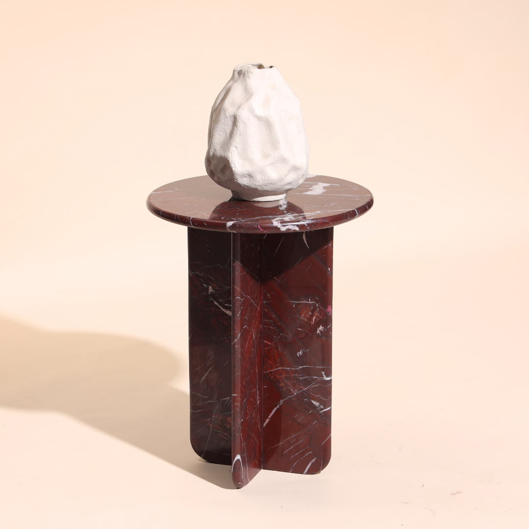 Norge Marble Table - Rosso