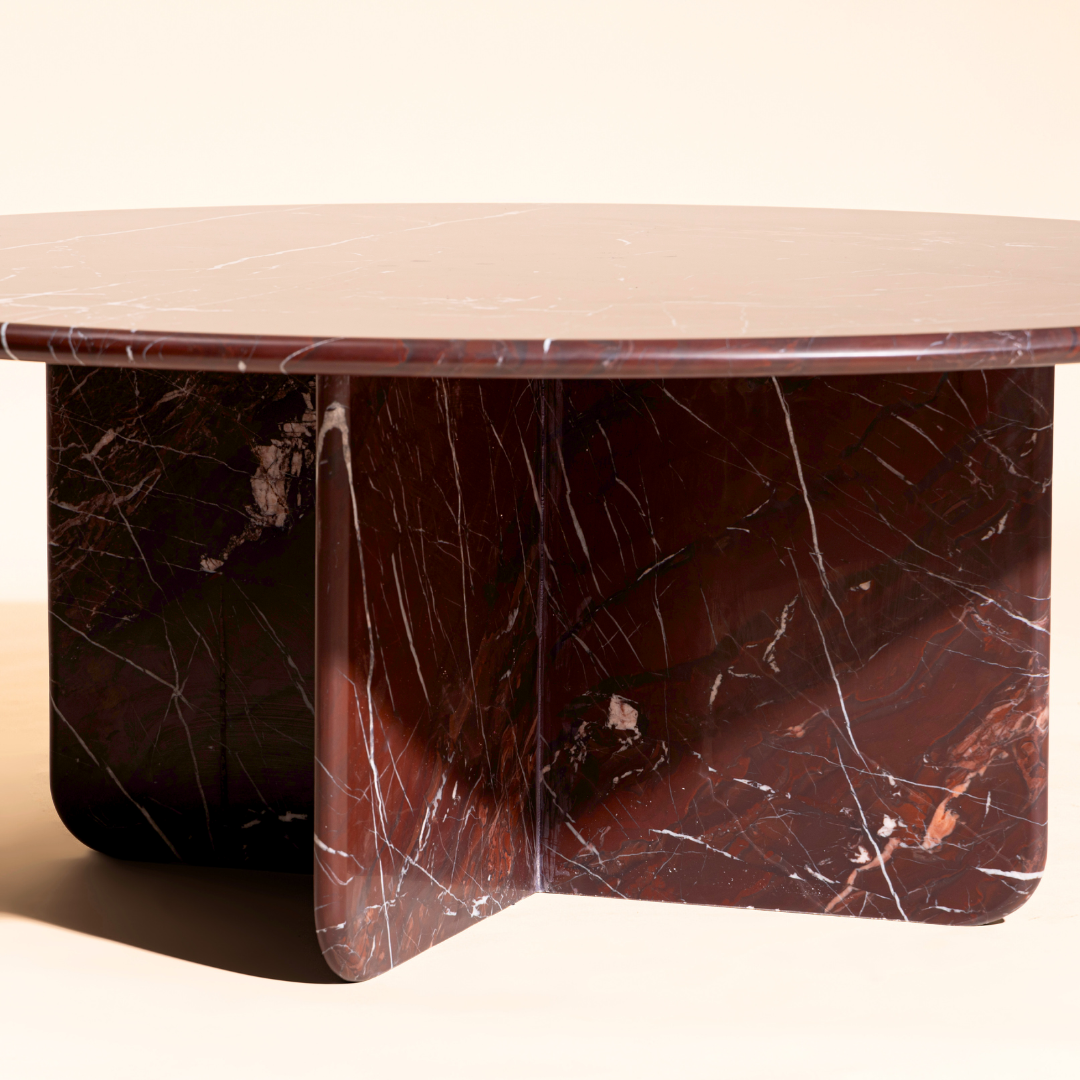 Norge Marble Table - Rosso