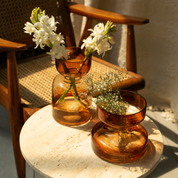 Haze Brown Glass Vase