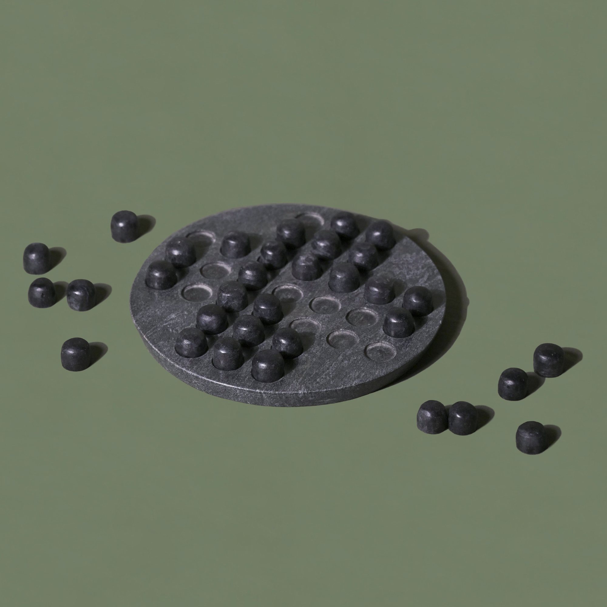 Black Marble Solitaire Board